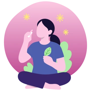 illustratie van natuurlijk hooikoortsmiddel