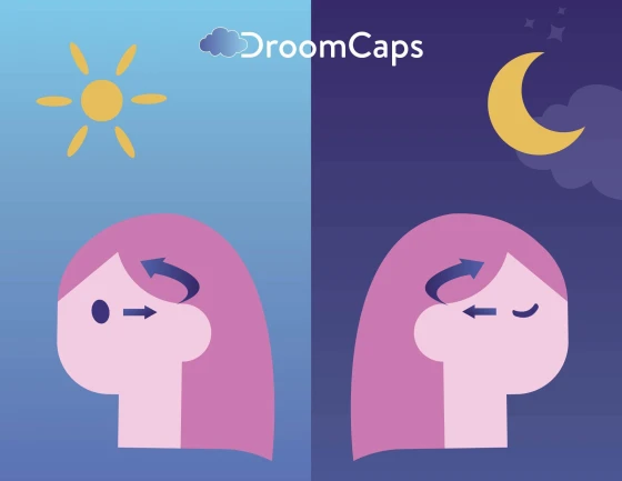 Illustratie van vrouw in dag en nacht