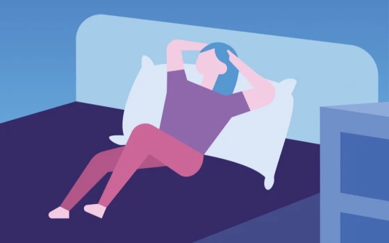 Slopende effect van insomnia