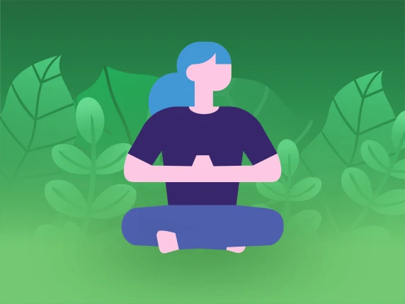 Illustratie van ontspannen vrouw